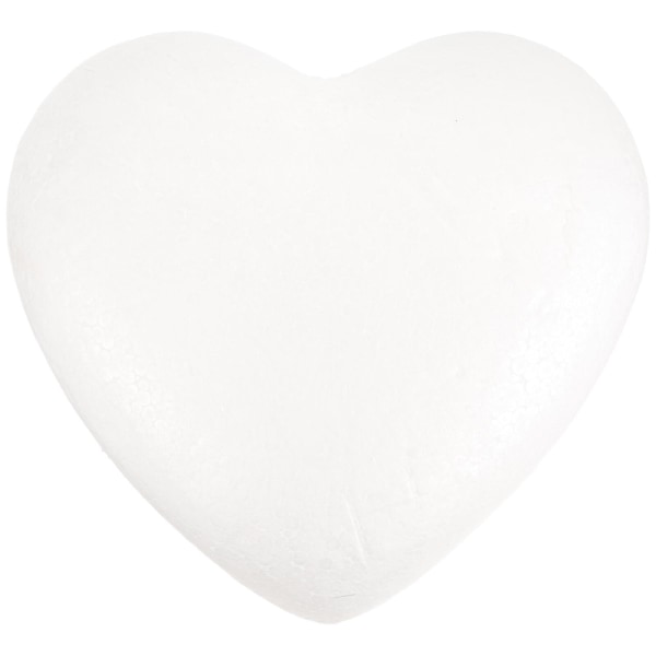 23 cm hvid hjerteformet polystyren DIY håndværksform (hvid)