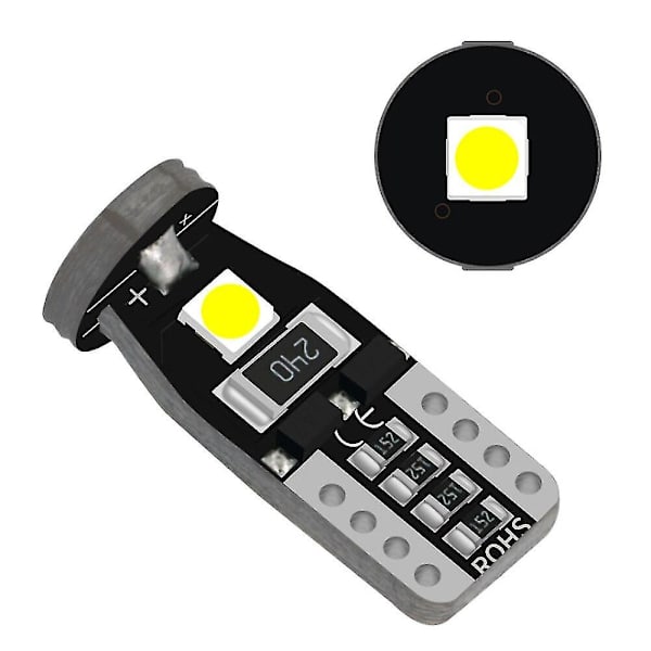 10 stk W5w T20 12v 2w Bil Halogenpære 194 168 LED-pærer Instrumentlys Dashbordpære Bil Interiørlys Bilstyling