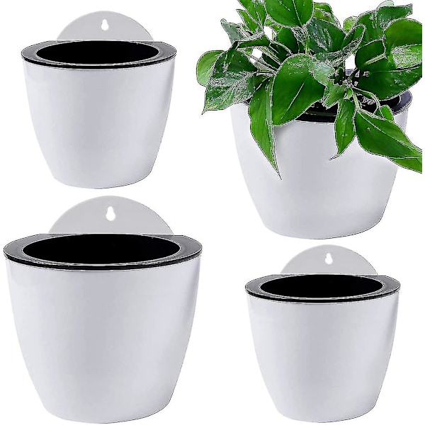 4 st automatiska absorberande hängande blomkrukor, plastblomkrukor