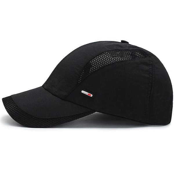 Sort-justerbar Baseball Cap Golf Hat Motorcykel Trucker Cap Strapback Cap Til Mænd Kvinder, Casual Baseball Cap