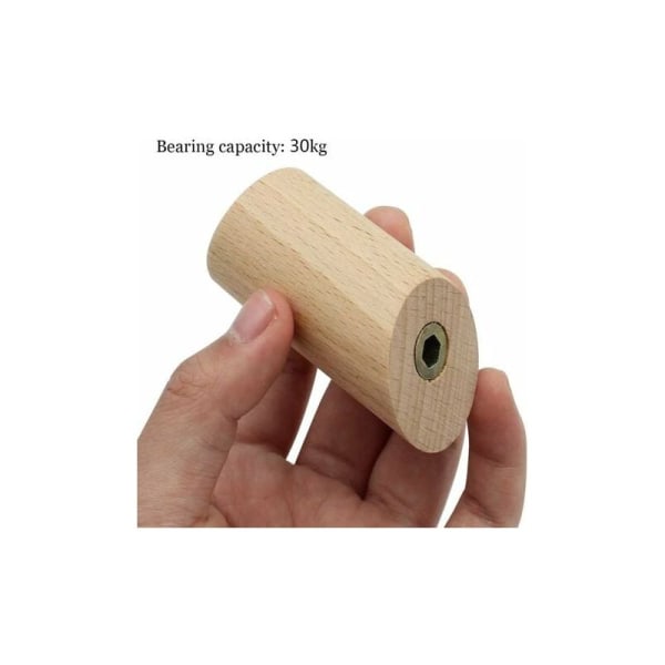 Set med 6 bokväggkrokar 3x6cm Cylindriska väggkrokar Klädhängare Halsduk Väska Handduk Dekorativa krokar - Maxvikt 15kg