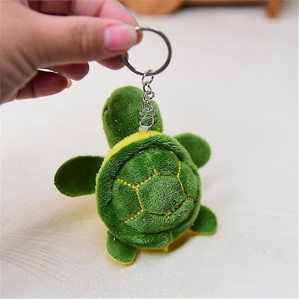 Söt Mini Cartoon Turtle Mjuk Plysch Leksak Hänge Utsökt Turtle Nyckelkedja（A1）