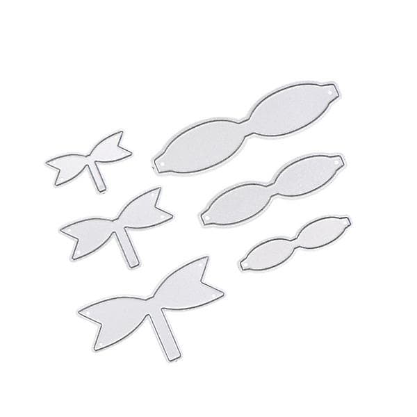 1 set/6 st presentförpackning stansad hårrosett stansade bokstäver (4,6X1,2X0,1cm, silver)
