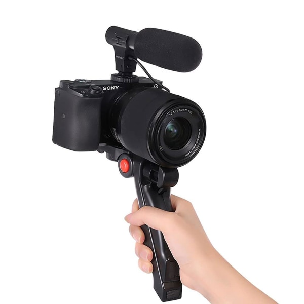 Telefonholder til videooptagelse med mikrofon/LED-lys/dobbeltstativ/adapterkabler/fjernbetjening til optagelse