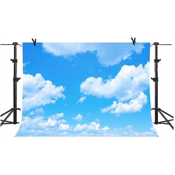 7x5ft Vinyl Fotografi Baggrunde Blå Himmel Hvide Sky Sunny Sky Foto Baggrund Baby Shower Fødselsdagsfest Studio Rekvisitter Bås Banner