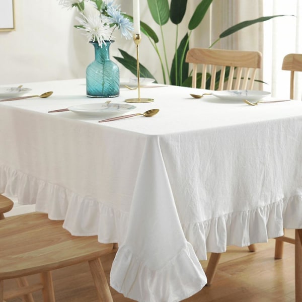 Tableclothhomes enfärgad bomullsduk för höstdekoration, Halloween jul, 100 % bomull, rektangulär, tvättbar duk