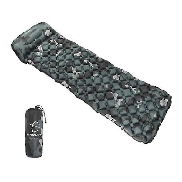 Uppblåsbar kamouflage sovsäck (grön camouflage)