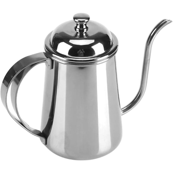 1 st Kaffe Tekanna Kaffe Tekanna med Hals Häll Rostfritt Stål Vattenkokare Kaffe Vattenkokare För Hem Bar 5 Färger 650ML (Slumpmässig Färg)