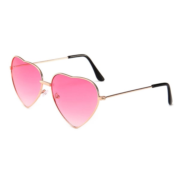 Hjärtformade barnsolglasögon med tunn ram för fashionabla tjejer (5M, rosa)
