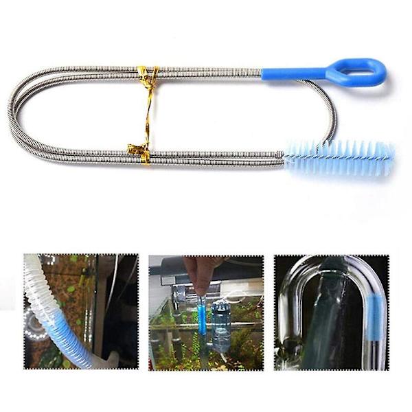 Extra lång avloppsrengöringsborste, längd 1,55 m, superflexibelt avloppsrengöringsverktyg, avloppsrengöringsborste, blå