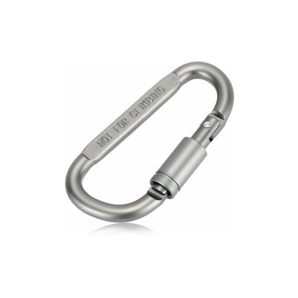Aluminiumlegering D-ring lås karbinhake, 9-pack, silver