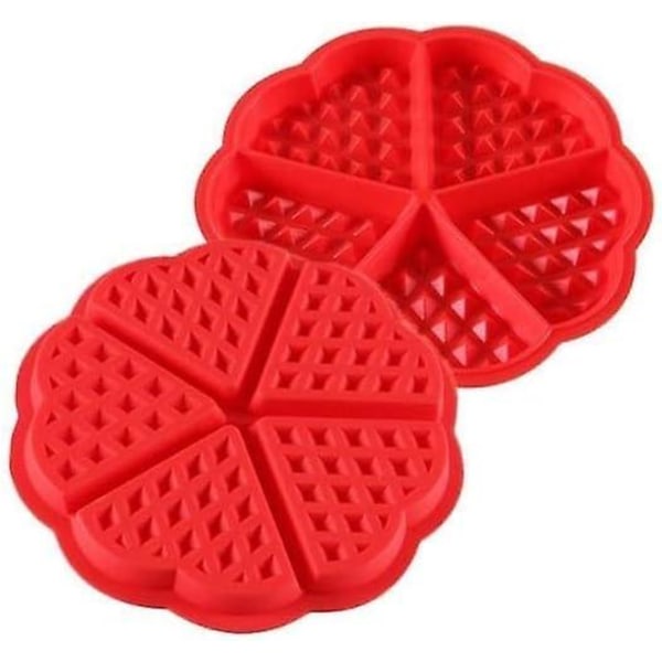 Vohveli mould / mould / silikoni leivontatyökalu / pyöreät punaiset tarttumattomat muffinivuoat
