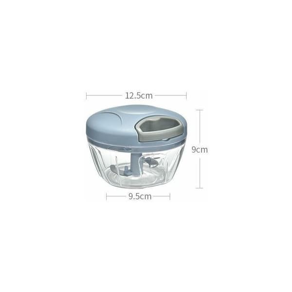Manuell hackare, 500 ml 3 rostfria blad, kök hackare multi-hackare för grönsaker, kött, lök, vitlök, barnmat slipning