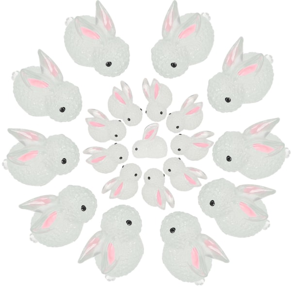 20 STK Mini-harpiks-kanin-smykker gjør selv-utklippsbok-smykker med flat rygg (3,5 x 3,1 cm, som vist på bildet)