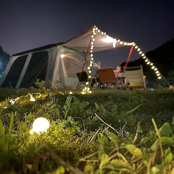 40 LED utomhus ljusslinga, IP44 vattentät, batteridriven inomhus utomhus dekorativa lampor för sovrum, uteplats, trädgård, jul och bröllop (wa