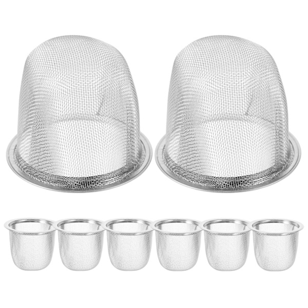 8-pack rostfritt stål tesil metall teinfuser hushåll robust tesil (diameter 5,8 cm X höjd 4 cm) (5,8X5 cm, silver)