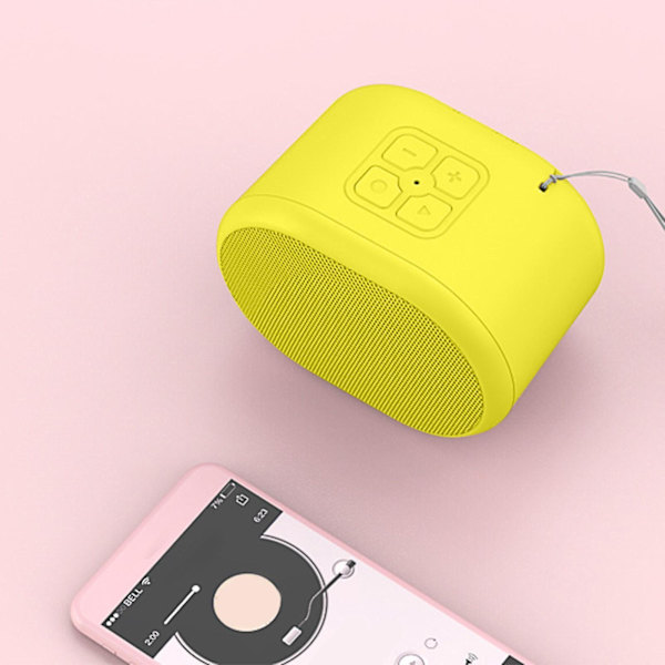Mini bärbar Bluetooth-högtalare, brusreducering i hög definition, hållbarhet, flera färger (Bluetooth/TF/AUX/USB)（Gul）