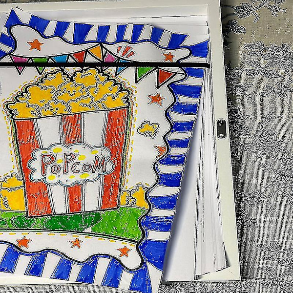 Min lille Davinci treramme 20 ark kunstverk - Barnekunstutstillingsramme（svart）