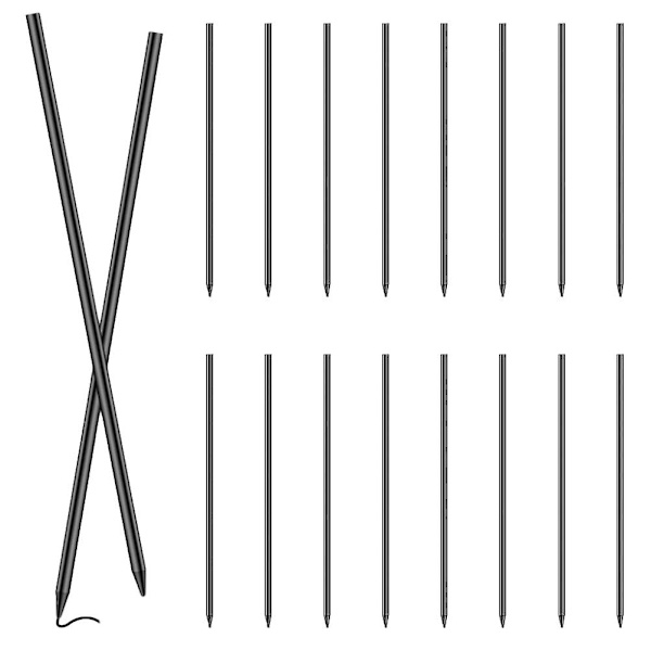18-pakning Tracer blyantrefill Carpenter blyantrefill erstatning blyantrefill tegne blyantrefill (12X0.28cm, svart)