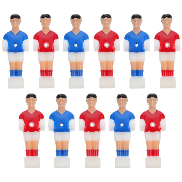 11 pakkauksen pöytäjalkapallon korvaavat pelaajat Jalkapalloilijat Miesten pöytäjalkapalloilijat (11,5 x 3,5 x 2 cm, sininen punainen)