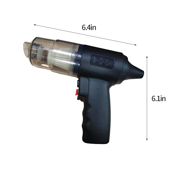 Handhållen bil dammsugare, 120W kraftfull sugning liten bil dammsugare, Mini dammsugare med USB bärbar dammsugare（Svart）