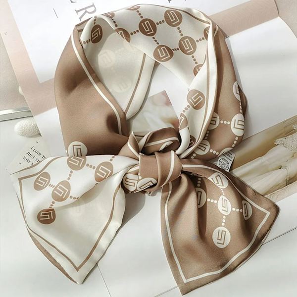 Äkta silkescarf för kvinnor – – – Lång – Present till kvinnor, rosett 5