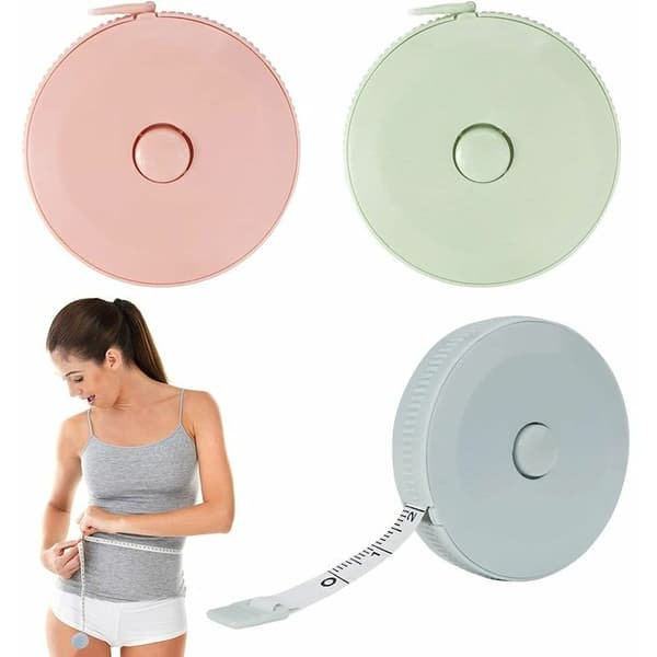 Set med 3 infällbara måttband för kroppen - 150 cm