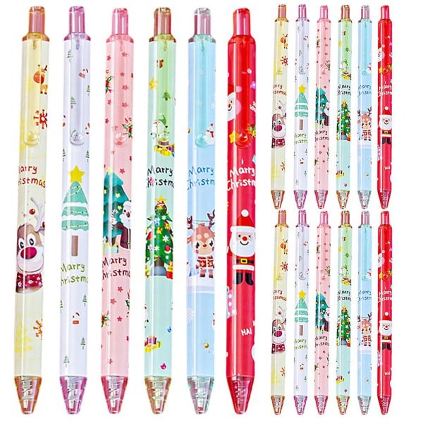 24 pieces of Christmas element signature pens, Christmas theme writing pens, student signature pens (14X1CM, multi-color)