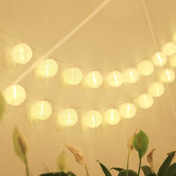6,5 m LED-lykta ljusslinga utomhus, 30 LED ljusslinga trädgårdslykta dekoration