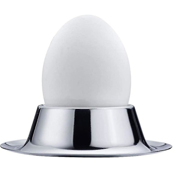 Rustfritt stål eggkopp egg holder sett med 6 eggkopp sett polert stabelbar