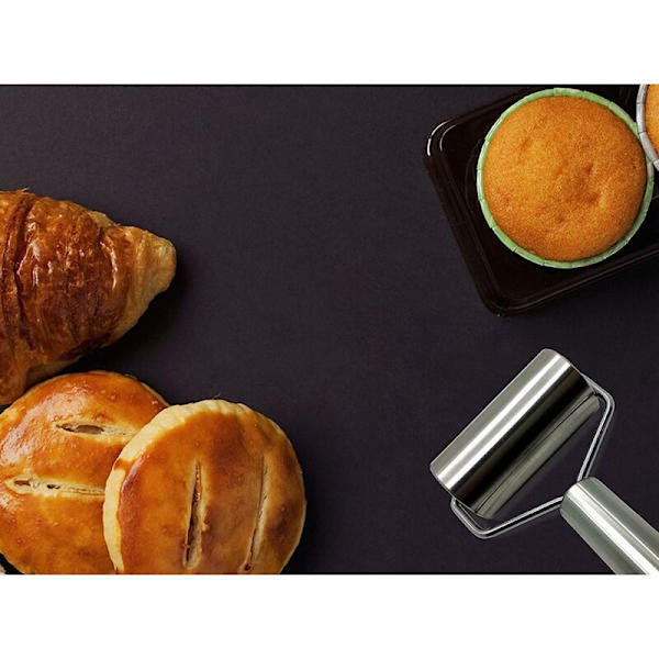 Kavel med H- och L-formad kavel, multifunktionell köksredskap i rostfritt stål för fondant, kex, bakverk, kakor eller pizzor