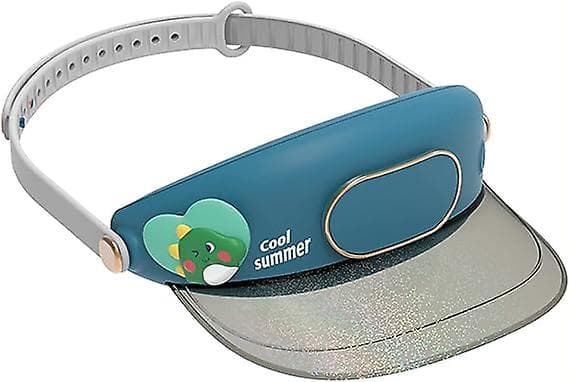 Ventilator Kølehat Ventilator Hat Solhat Udendørs Snapback Hat Justerbar Sommerhat Solbeskyttelse Solenergi Hat(cyan)