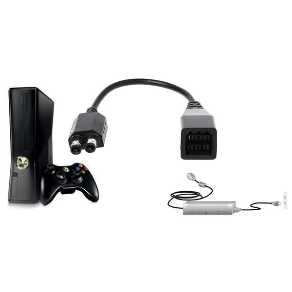 Xbox 360 Flat till Slim strömadapteradapterkabel (svart)