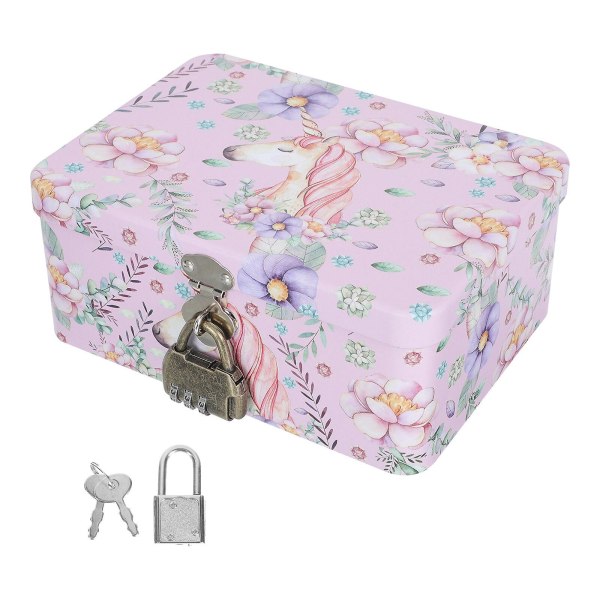 Pääsiäismuna säilytyslaatikko pöytäkone sekalainen säilytyslaatikko söpö lukittava kosmetiikkalaatikko (17,5X13cm, kuten kuvassa)