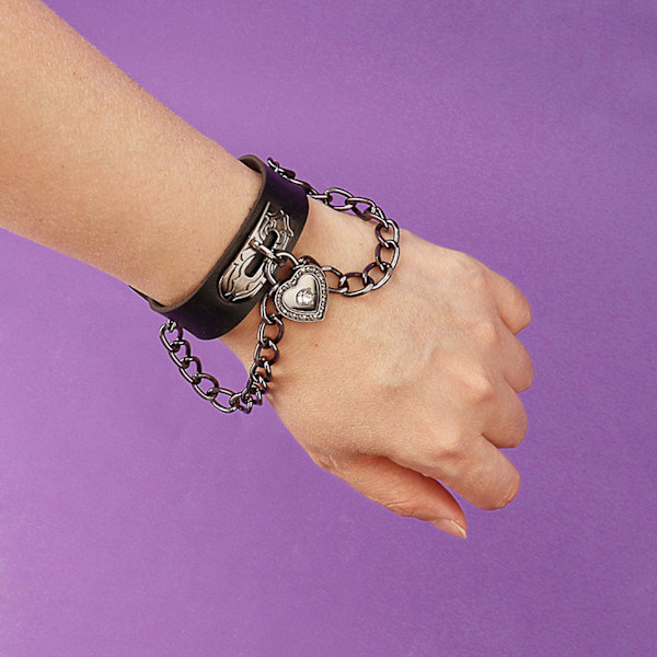 6 stk. Halloween PU læderarmbånd Punk Goth nittet pig rem spænde håndled manchet armbånd sort gotisk Steampunk til mænd