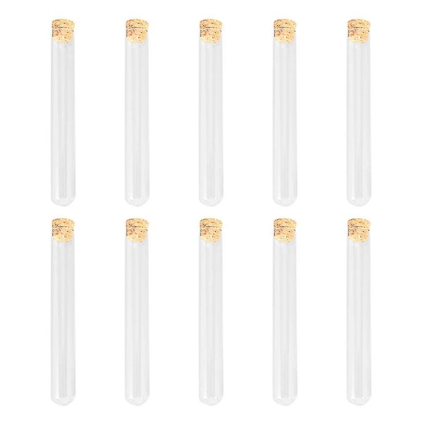 16 st 40 ml tomma transparenta borsilikatglas provrör med korkpropp, laboratorietestflaska för te, sötsaker, örter