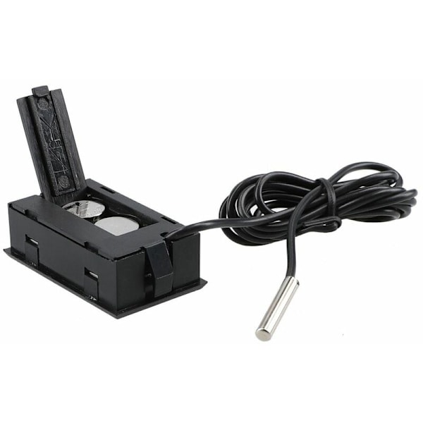Mini termometer digital rums termometer med sensor 1m svart kabel