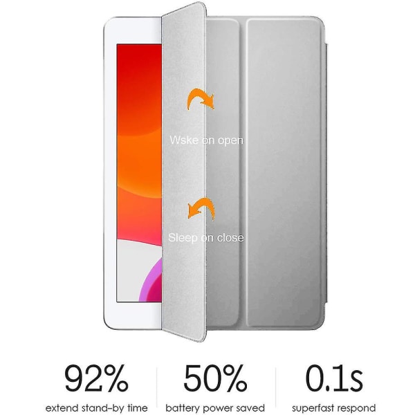 Ipad 7:e generation fodral automatisk viloläge för Ipad 10,2 tum - silver