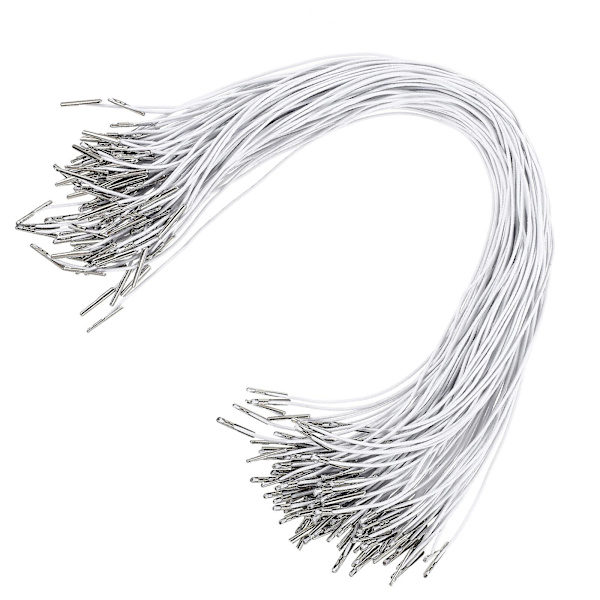 100 stk. hat elastisk snor tøj elastisk snor fiksering snor DIY maske elastisk snor (35.5X0.1 cm, hvid)