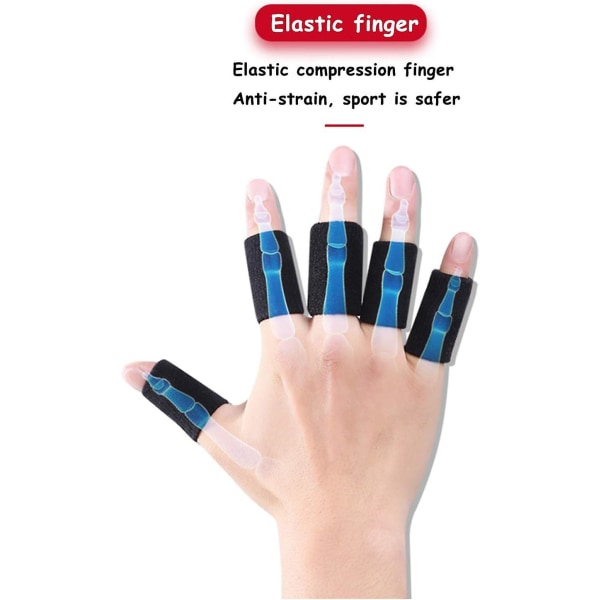 10 Elastiske fingerbeskyttere til volleyball- og basketballspillere, nylon, basketball fingerbeskyttere