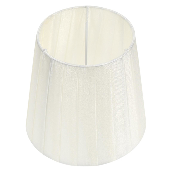 Elegant lampeskærm i stof til clip-pære, 14x9x12,5 cm, beige