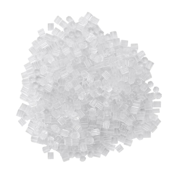 500 st Octagonala Plast Öronproppar Genomskinliga Gummi Öronproppar Säkerhetskrok Örhängen för Kvinnor Flickor (500 st, som visas på bilden)