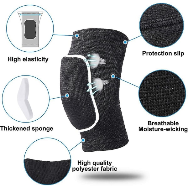 Anti-slip knæbeskyttere Bløde knæbeskyttere åndbare knæbeskyttere kompressionsærmer