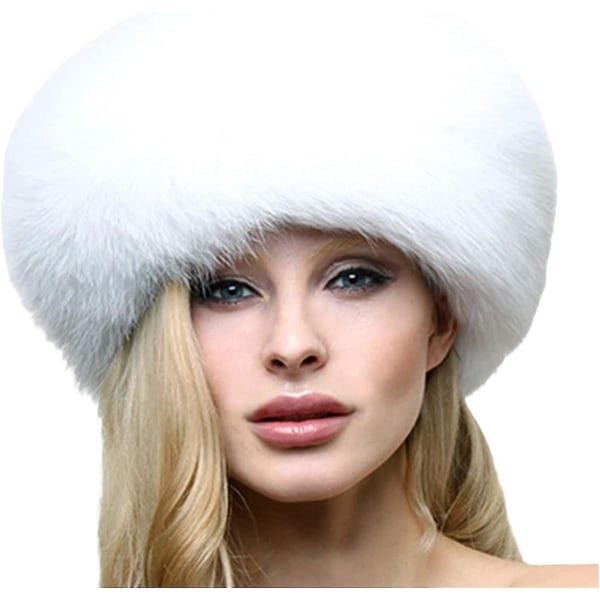 Womens Faux Fur Thick Warm Headband Winter Warm Skiing Cap Fluffy Earwarmer Earmuff Hat