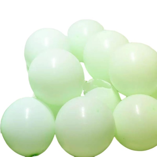 Premium Latex Material Ballonger, Monokroma Ballonger - Vibrerande Färger, Problemfri Installation, Perfekt för Fester och Firanden (Grön)