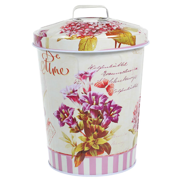 Luova kukkakuvioinen keksilaatikko, käytännöllinen välipalasäilytyslaatikko, eurooppalainen karkkisäilytyslaatikko (20X15CM, kuten kuvassa 2)
