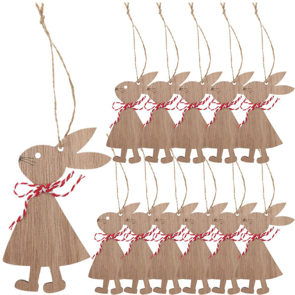 12-Pack Easter Bunny Ornaments Festive Bunny Pendants Easter Festive Tree Ornaments Hanging Signs (11X8cm, as shown in the picture)