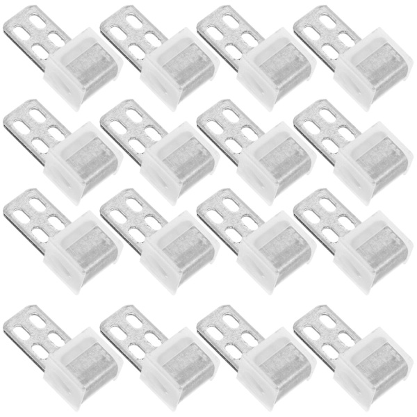 20-delt sofa fjeder reparationssæt sofa pude fjeder fastgørelsesklemme smedejern sofa fjeder spænde (4.80X2.20X2.00CM, sølv)