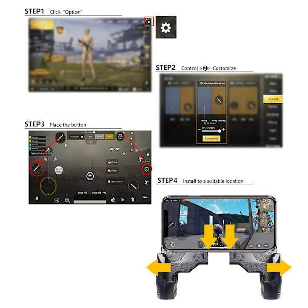För Pubg Moible Controller Mobile Game Pad Grip Joystick Gaming Trigger Grip