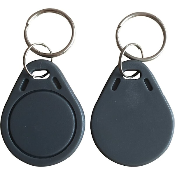 13,56 MHz ABS IC NFC-åtkomstkontrolltaggar (10-pack) 32x40x3,5 mm grå